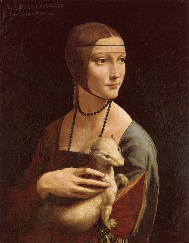 LEONARDO da Vinci Lady with Ermine oil painting picture